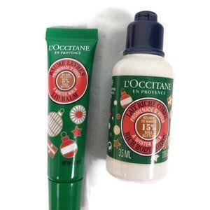 L'Occitane A Winter Walk 15% Shea Butter Body Lotion & 5% Shea Lip Balm X 2 NEW